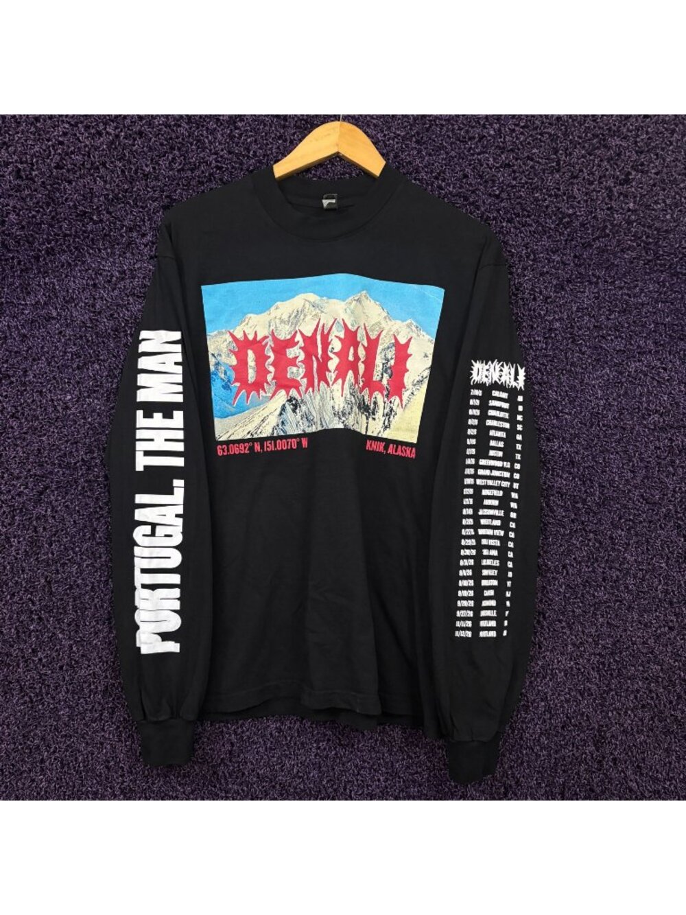 Portugal the Man Shish Denali Tour L/S T-Shirt Size Medium